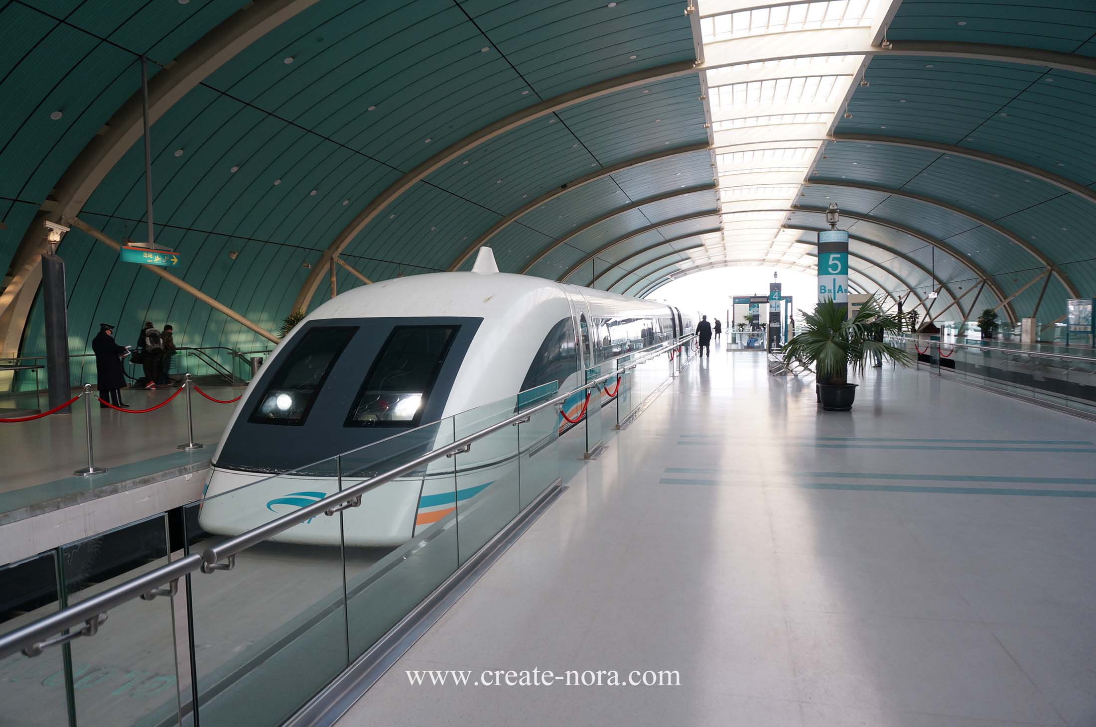 the photo of nora rubber flooring in Shanghai Maglev Longyang Road Station and Pudong Airport Station 3